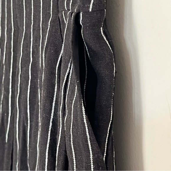 NWT Women’s Adrianna Papell Linen Blend Black White Striped Shorts Size XL - Picture 5 of 11